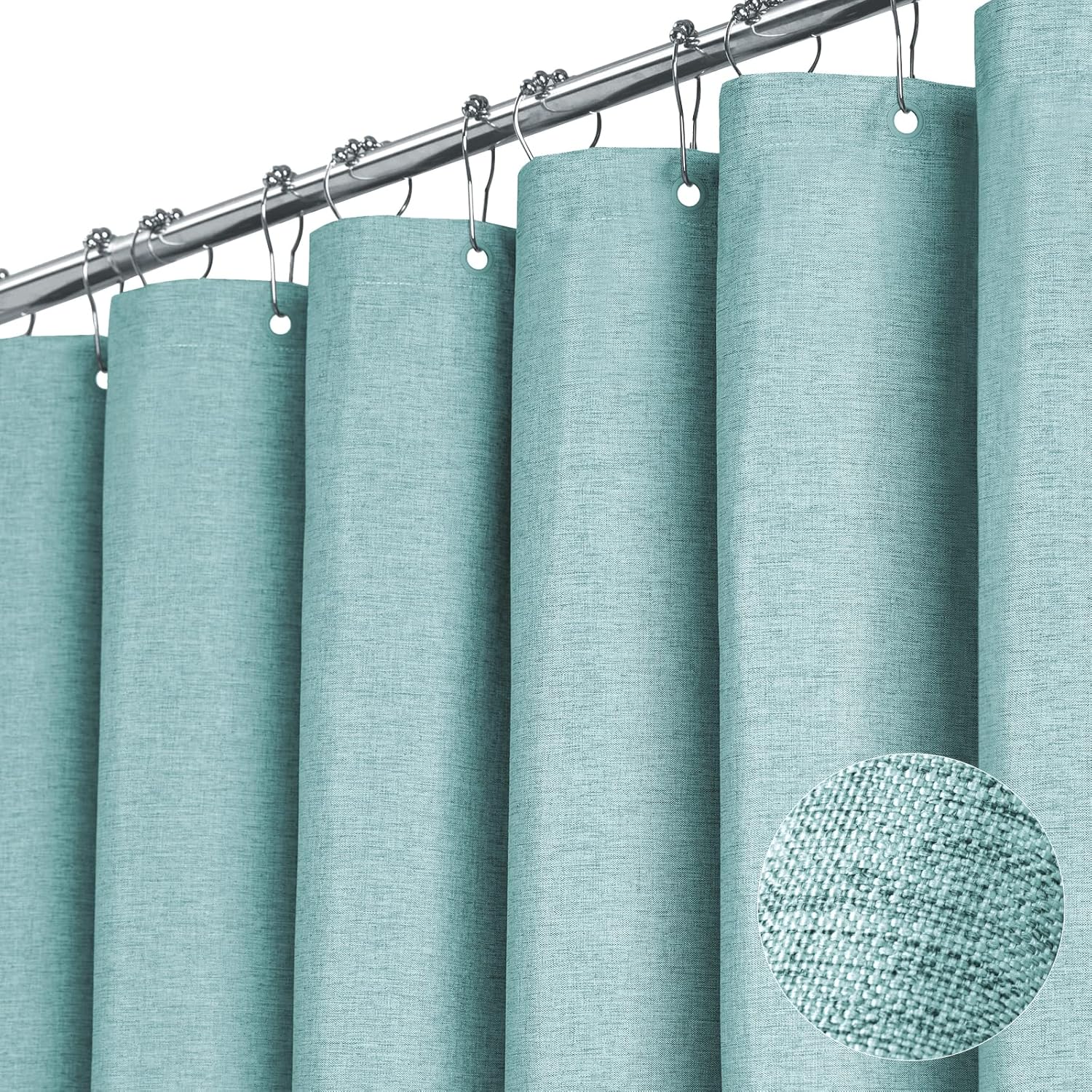 BTTN Extra Long Shower Curtain - 72x96 Inch Waterproof Fabric