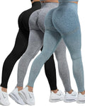 CHRLEISURE Workout Leggings Sets for Women - Scrunch Butt Seamless Fit