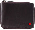 Alpine Swiss Logan Zipper Bifold Wallet - Secure RFID Bifold