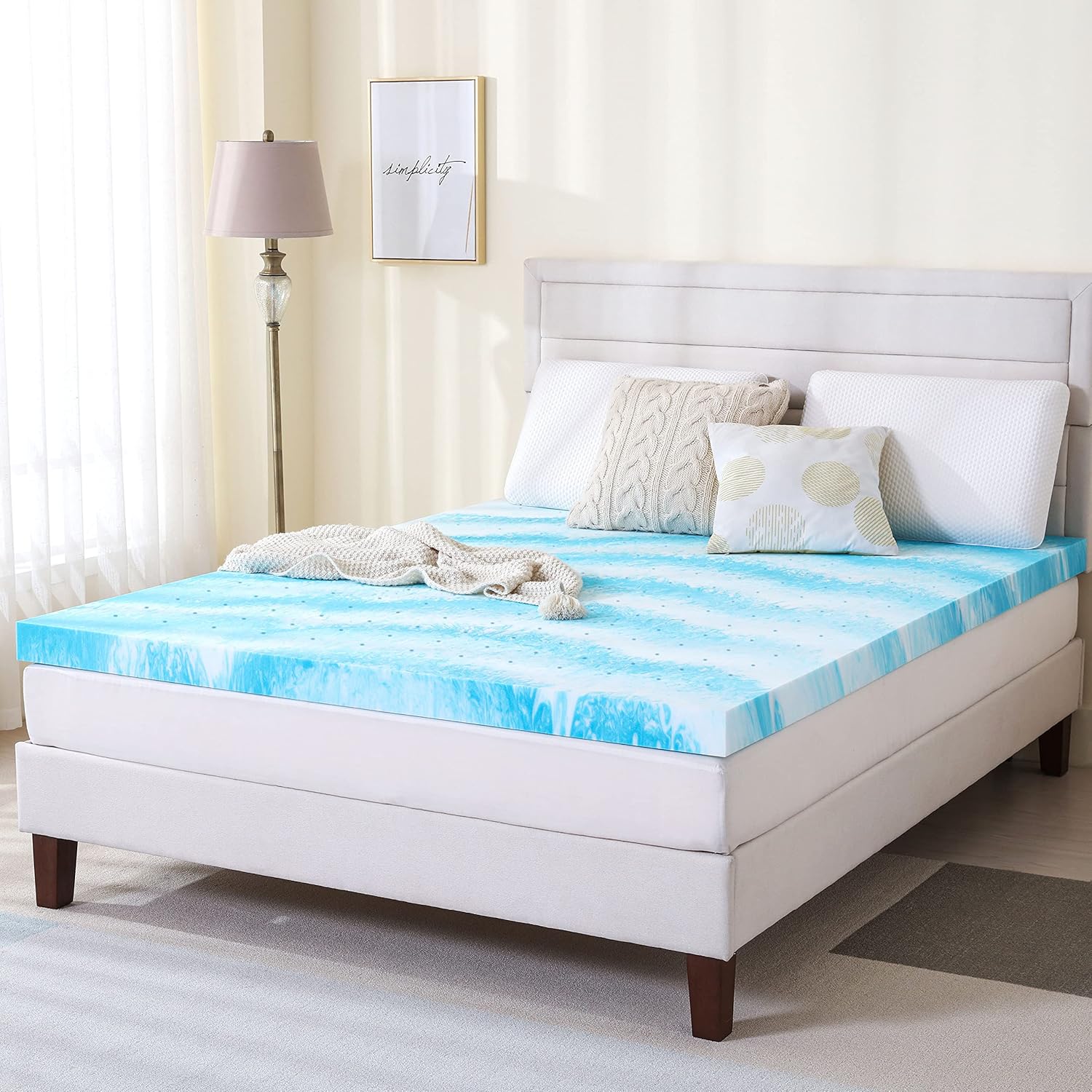 EGO Topper 2 Inch Twin XL Memory Foam Mattress Topper for Comfort