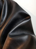 Black Pebbled Soft Vegan PU Leather by the Yard for Upholstery