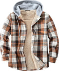 Women's Sherpa Lined Flannel Shirt Jacket - Cozy Plaid Hooded