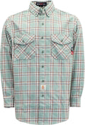 BOCOMAL FR Shirts for Men Plaid Heavyweight Welding Shirt - FR Flannel