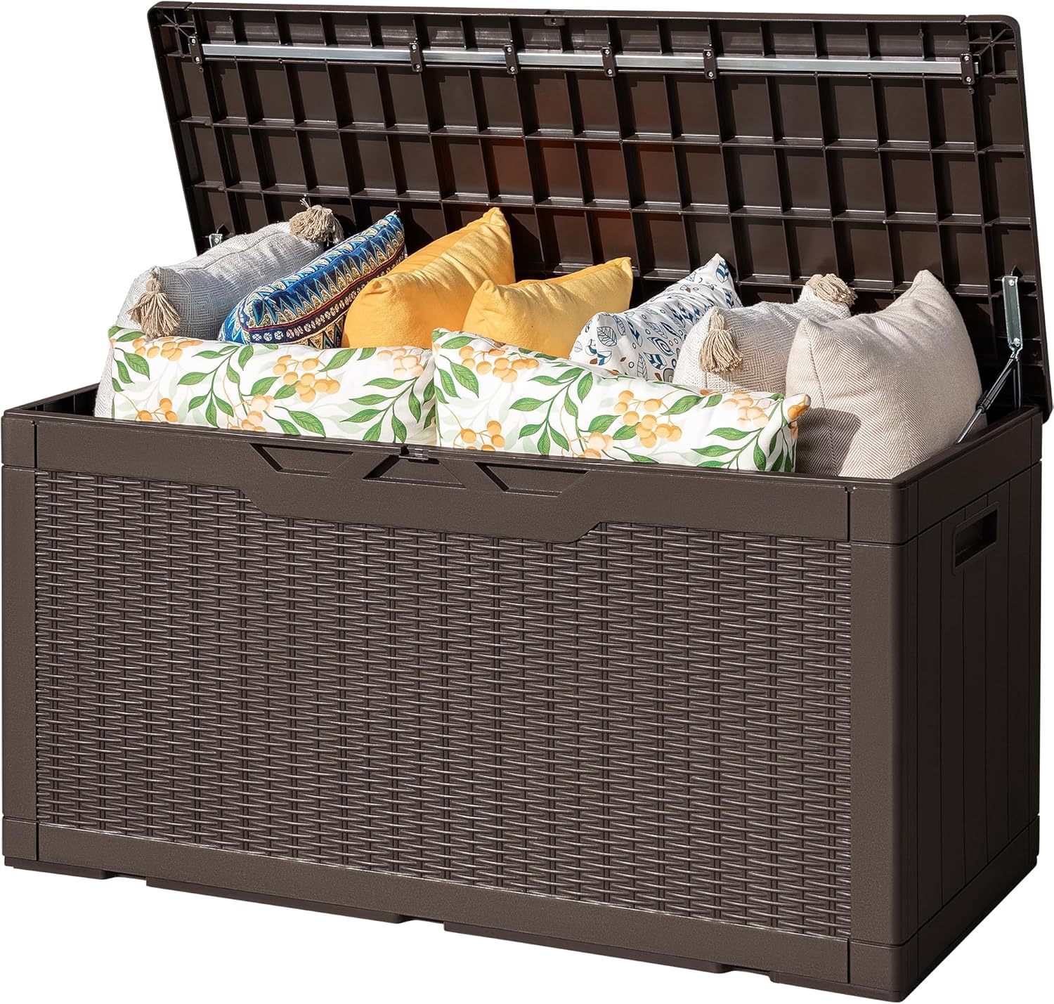 Flamaker Outdoor Storage Box 100 Gallon Waterproof Resin Design