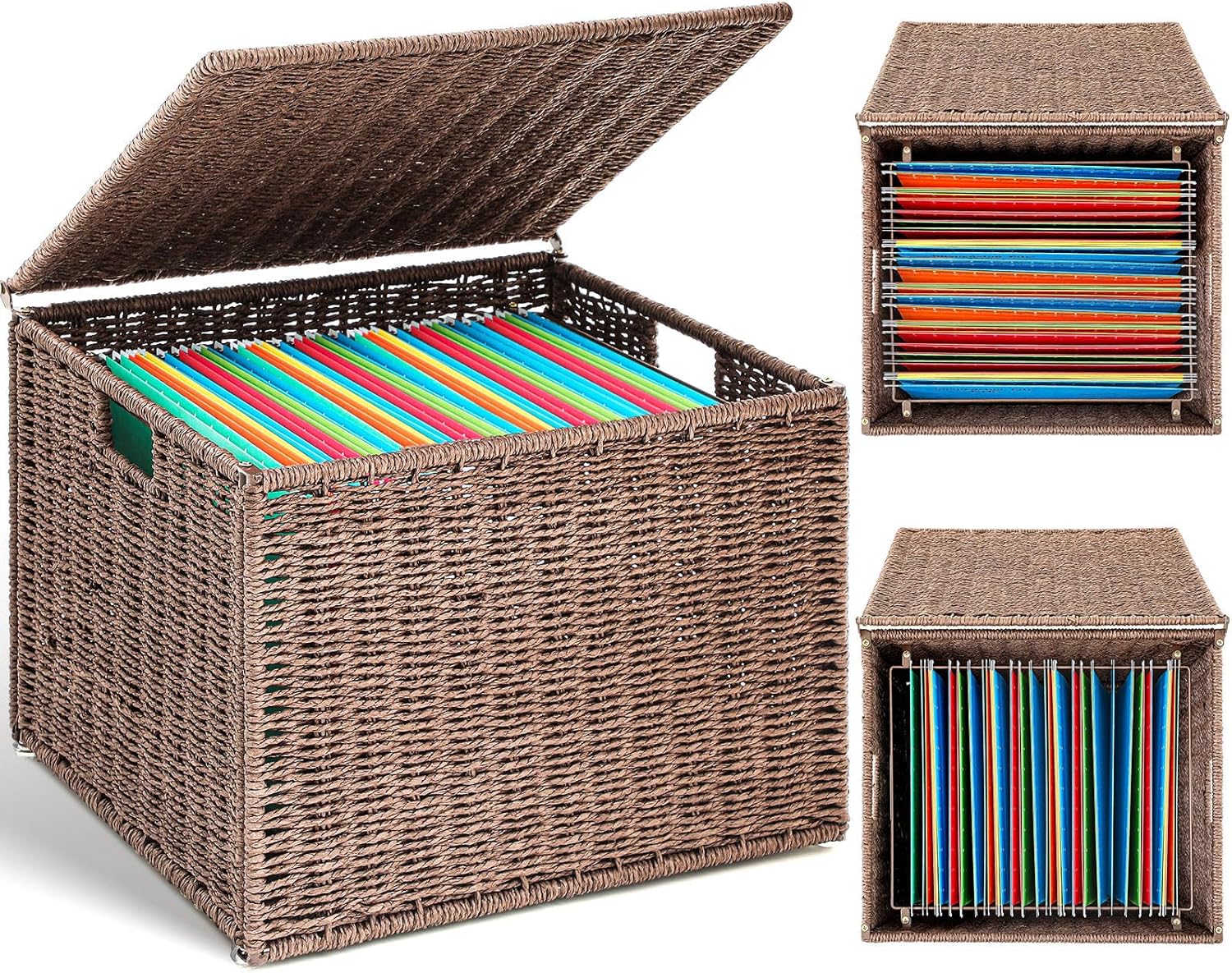 Extra Large Decorative File Box for Home Office Storage Needs