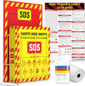 MSDS Wall Station with 3 SDS Binder & Wire Rack - Audit Ready SDS