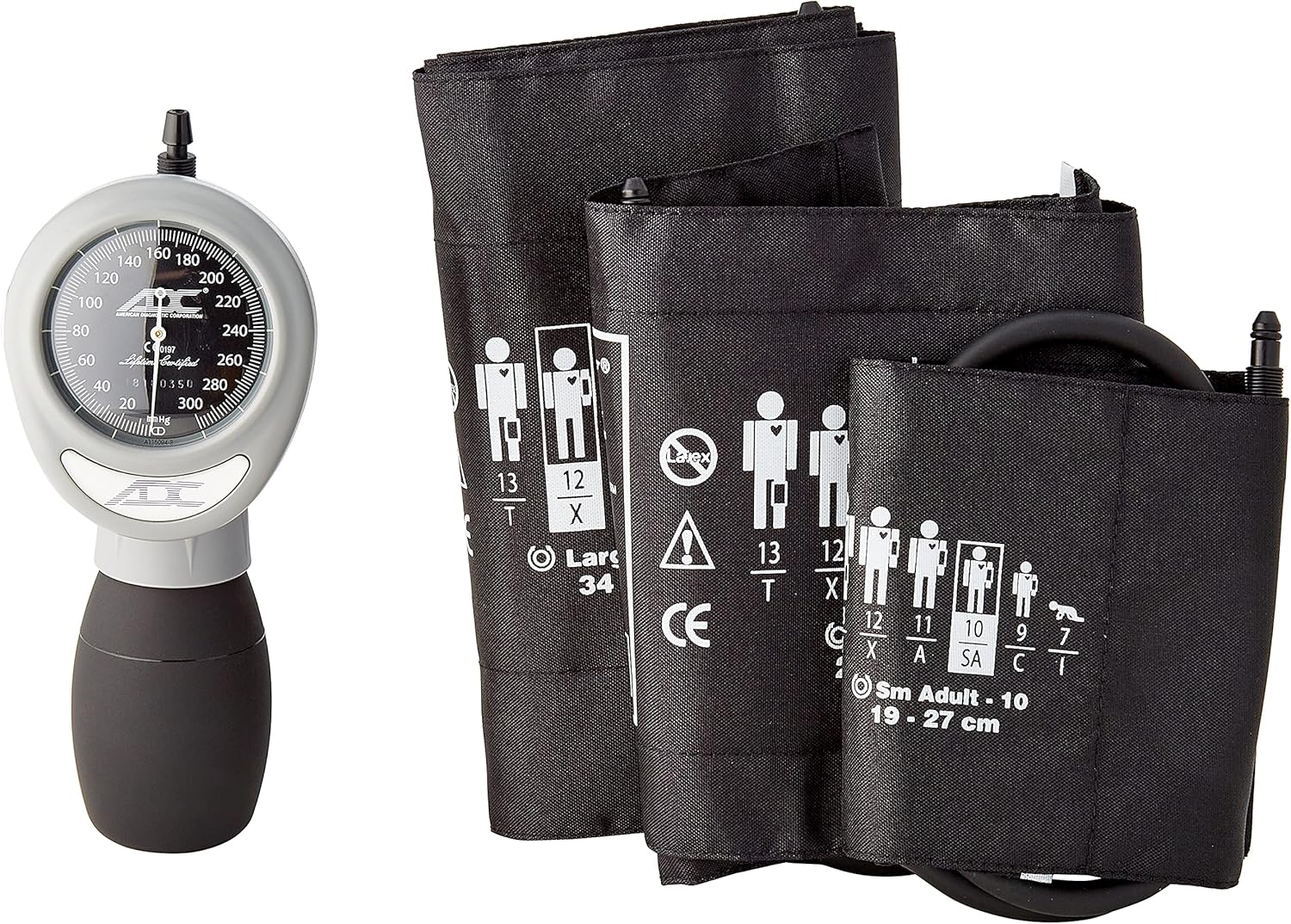 ADC 731-BK Multikuf 3-Cuff EMT Kit with Portable Palm Sphygmomanometer