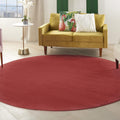 Nourison Essentials Indoor/Outdoor Brick Red 8 ft Round Rug - Easy