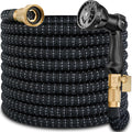 50 ft Expandable Garden Hose - Durable 3750D with Brass Connectors