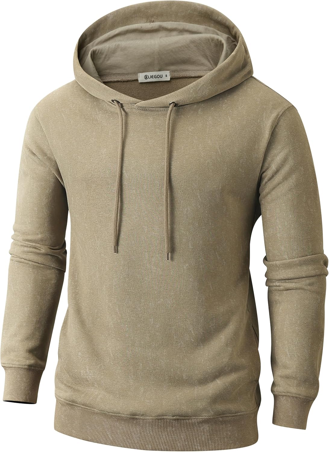 KLIEGOU Mens Tie-Dye Pullover Hooded Sweatshirt for Bold Style