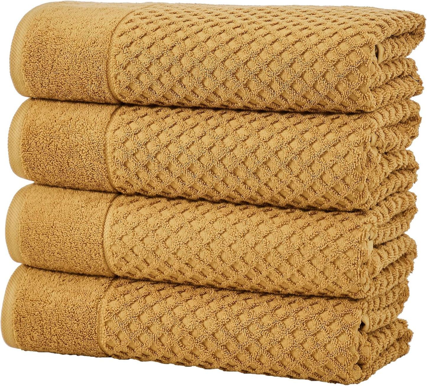 Great Bay Home Yellow Bath Towels Set - Soft, Absorbent, Durable
