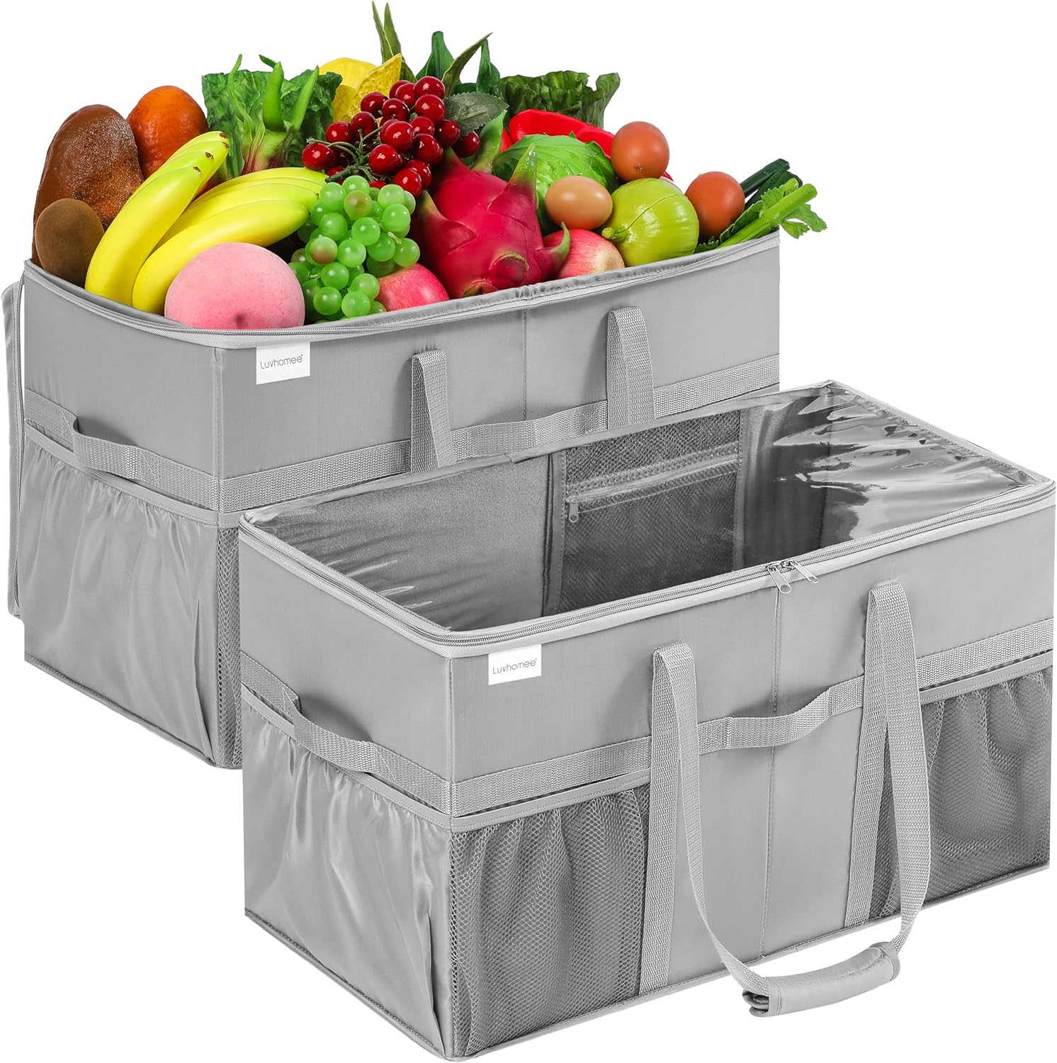 Extra Large Utility Tote Bag 2 Pack Heavy Duty Grocery Bags