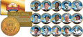 Golden Baseball Legends 15-Coin Set 24KT Gold Plated JFK Half Dollars