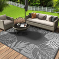 COCOER Tropical Outdoor Rug 6x9 Reversible Patio Rug - Quick Dry