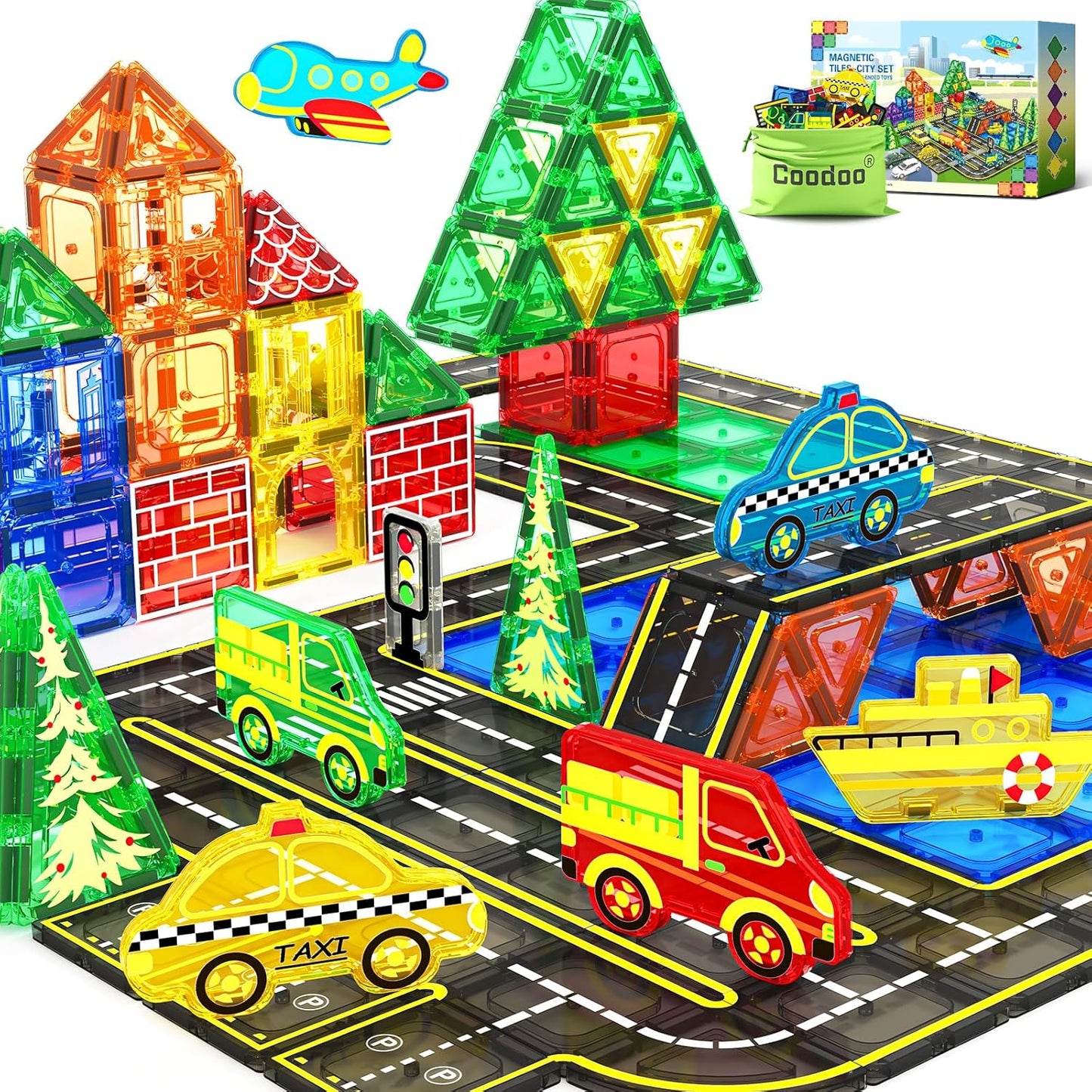 STEM Magnetic City Road Blocks for Creative Kids