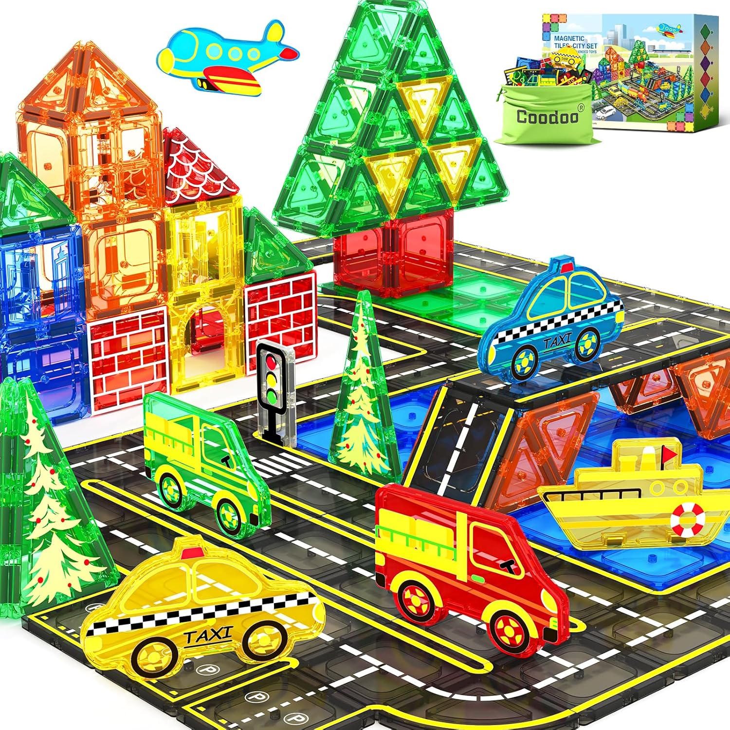 STEM Magnetic City Road Blocks for Creative Kids