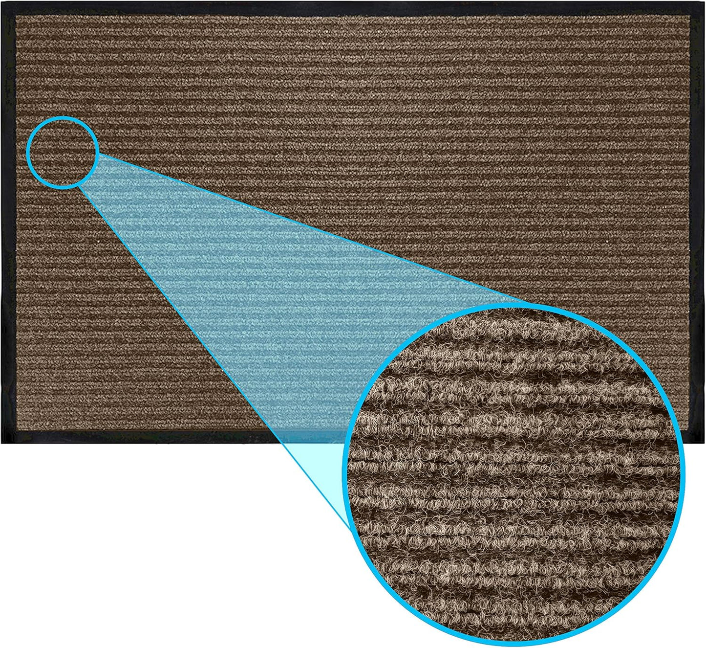 LuxUrux Heavy-Duty Rubber Door Mat for Indoor and Outdoor Use