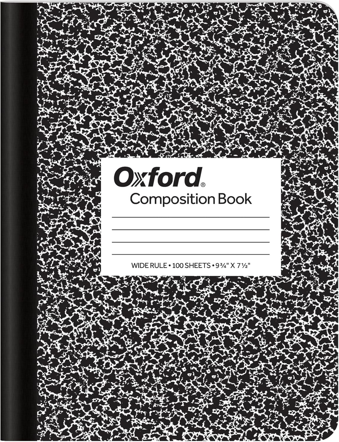 Oxford Marble Composition Book, Wide Rule, 100 Sheets - Organize in Style!