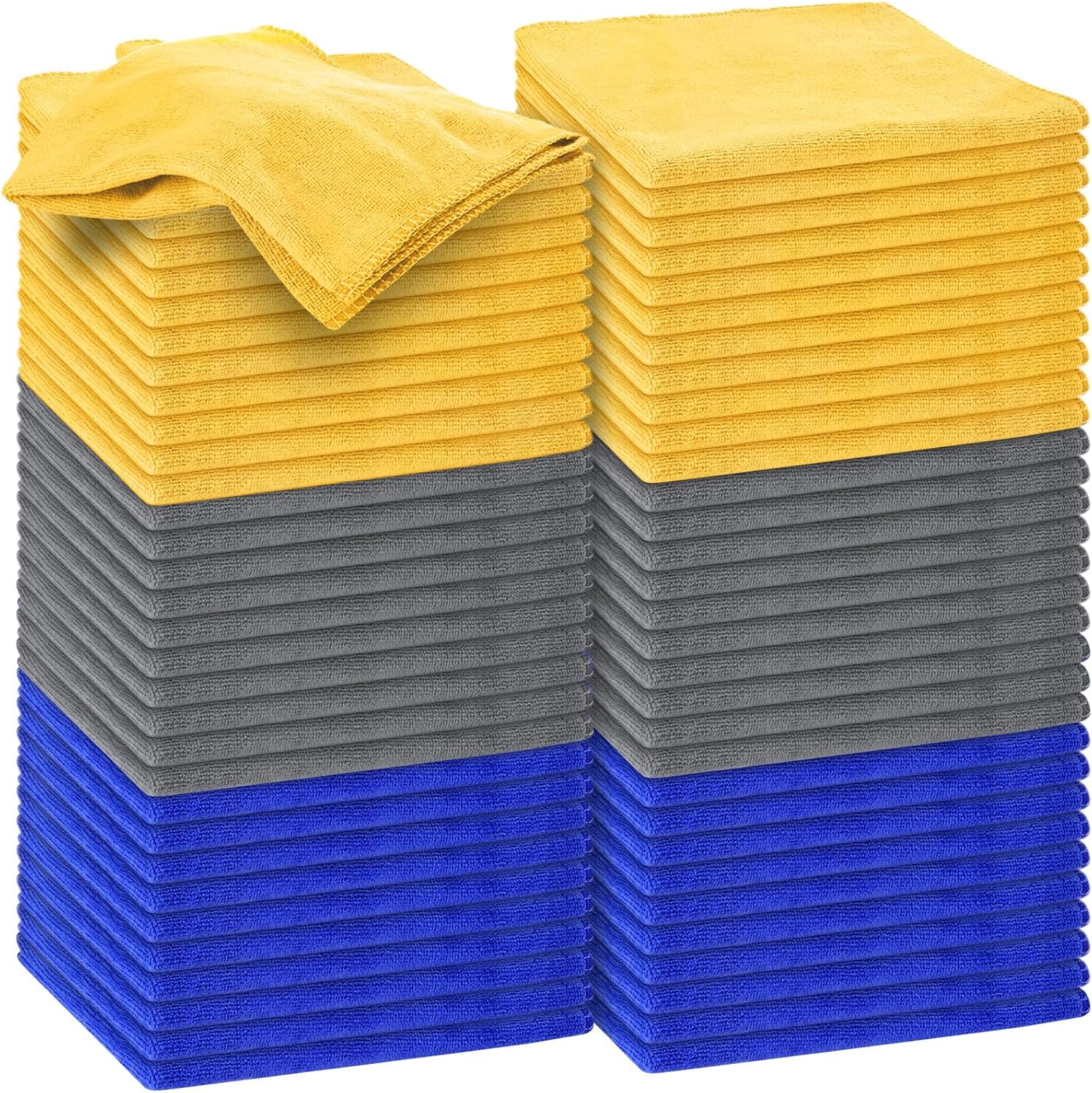 Nuenen 60 Count Microfiber Cleaning Cloths for Cars and Home
