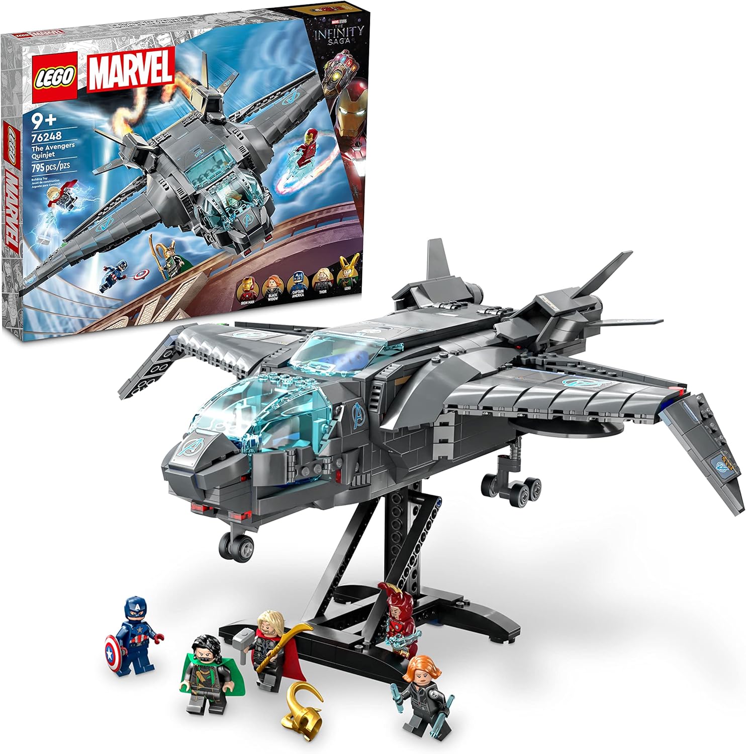LEGO Marvel The Avengers Quinjet Spaceship Building Toy Set