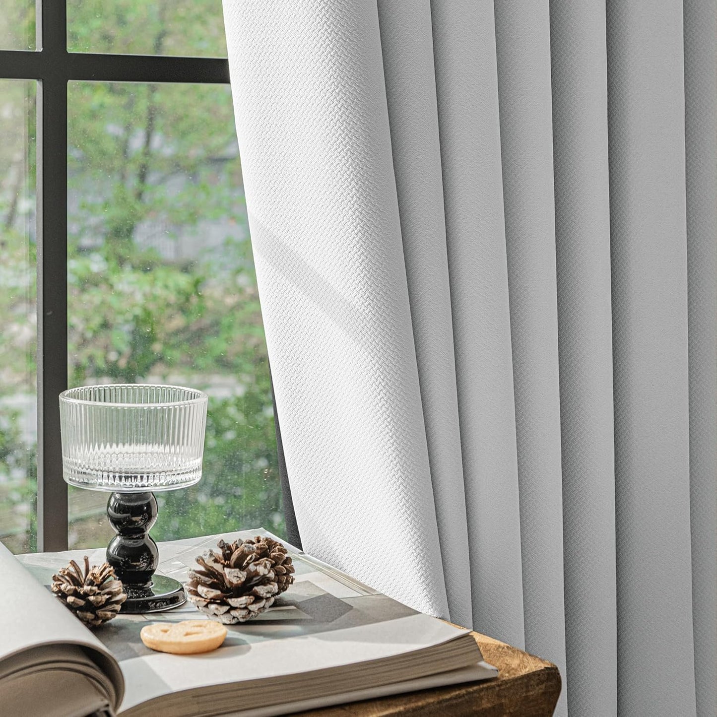 100% Blackout Curtains for Bedroom by FMFUNCTEX - 96 in Long