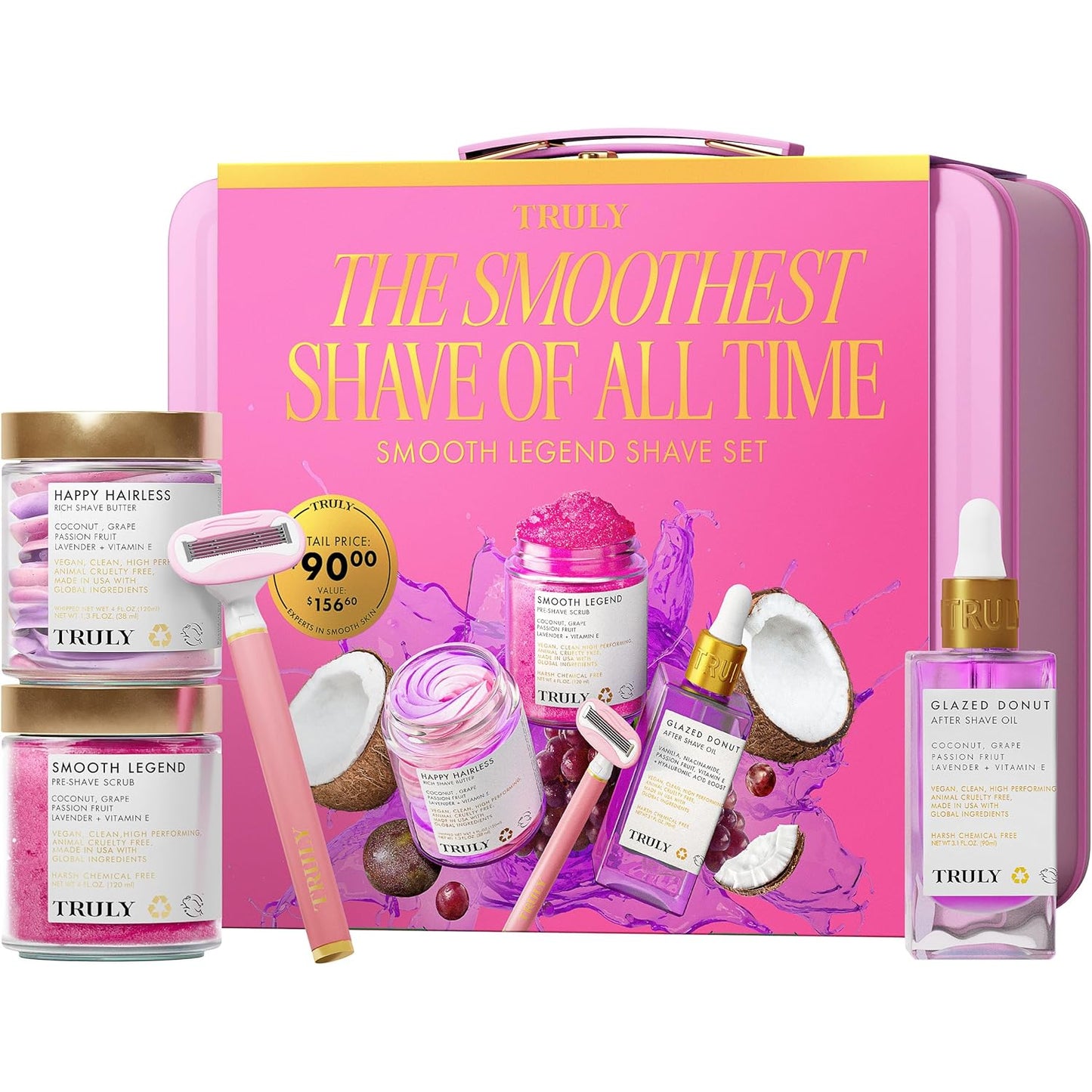 Truly Luxury Shave Set for Smooth, Ingrown Free Skin Experience