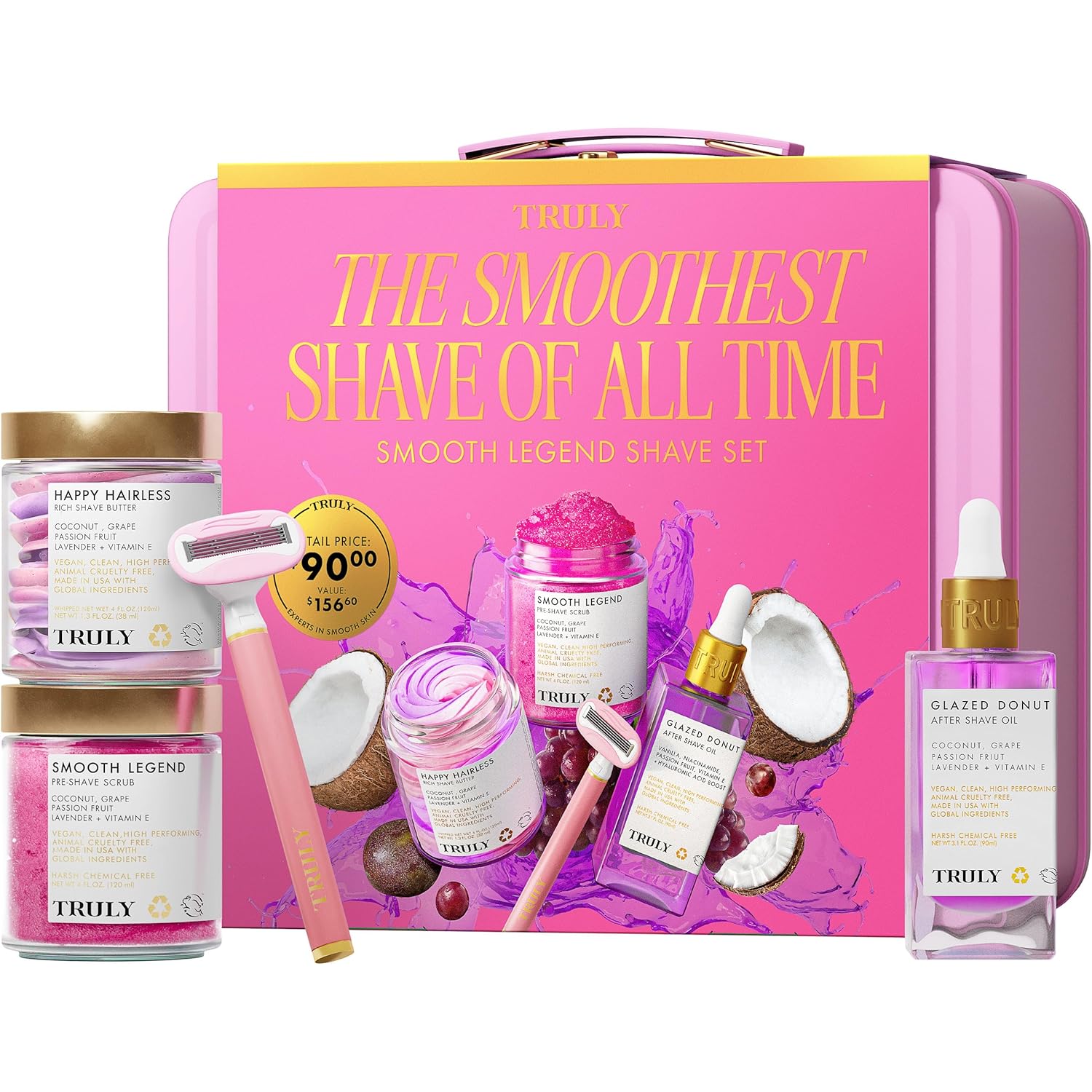 Truly Luxury Shave Set for Smooth, Ingrown Free Skin Experience