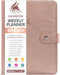 Weekly Planner Binder 7 x 9 Rose Gold - Goal Setting Organizer