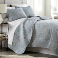 Twin XL Paisley Boho Quilt Set - Soft Aqua Dorm Comforter