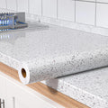 White Glossy Marble Contact Paper for Countertops - Peel & Stick