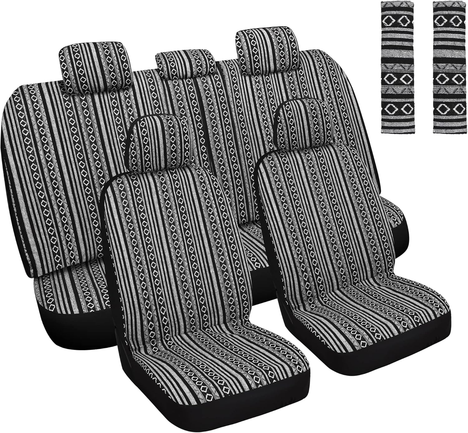 Baja Saddle Blanket Car Seat Covers Full Set for Universal Fit