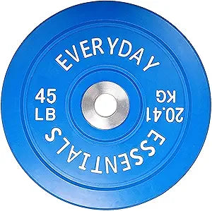BalanceFrom Color Coded Olympic Bumper Plates for Weightlifting