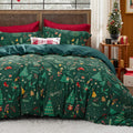 Bedsure King Size Christmas Duvet Cover Set - Festive Holiday Bedding