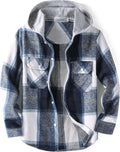 Boys Girls Casual Flannel Plaid Hoodies Button Down Shirt - Warm