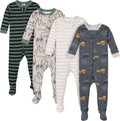 Baby-Boys 4-Pack Footed Pajamas - Snug Fit Sleepers