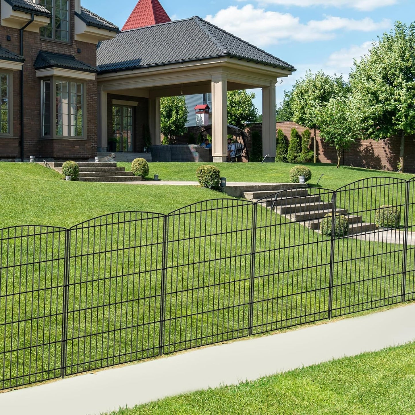 INJOPEXI Decorative Garden Fence Panels for Animal Barriers
