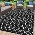 Smiry Outdoor Rug 9x12 ft Reversible Waterproof Patio Rug - Durable