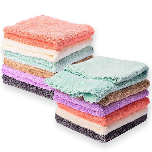 Kyapoo 12-Pack Microfiber Baby Washcloths - Ultra Soft & Absorbent