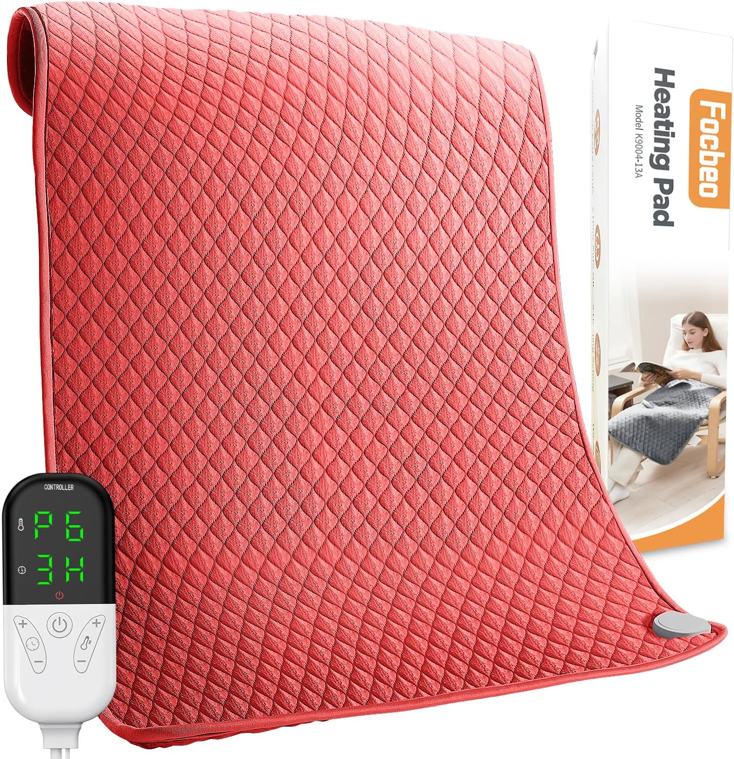 King Size Heating Pad for Back Pain Relief & Comfort