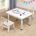 Adjustable Kids Table & Chairs Set for Ages 3-8 - Grows with Kids
