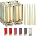 BOLSIUS 10 in Ivory Taper Candles Pack of 60 - Long Burning Dripless