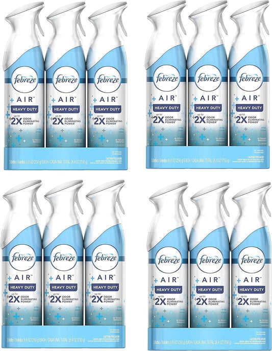 Febreze Crisp Clean Air Freshener Heavy Duty for Odor Elimination