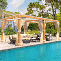 Adjustable Roof Louvered Pergola by MELLCOM for Outdoor Spaces
