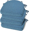 Comfortable Non-Slip Kitchen Chair Cushions Set of 4, Blue