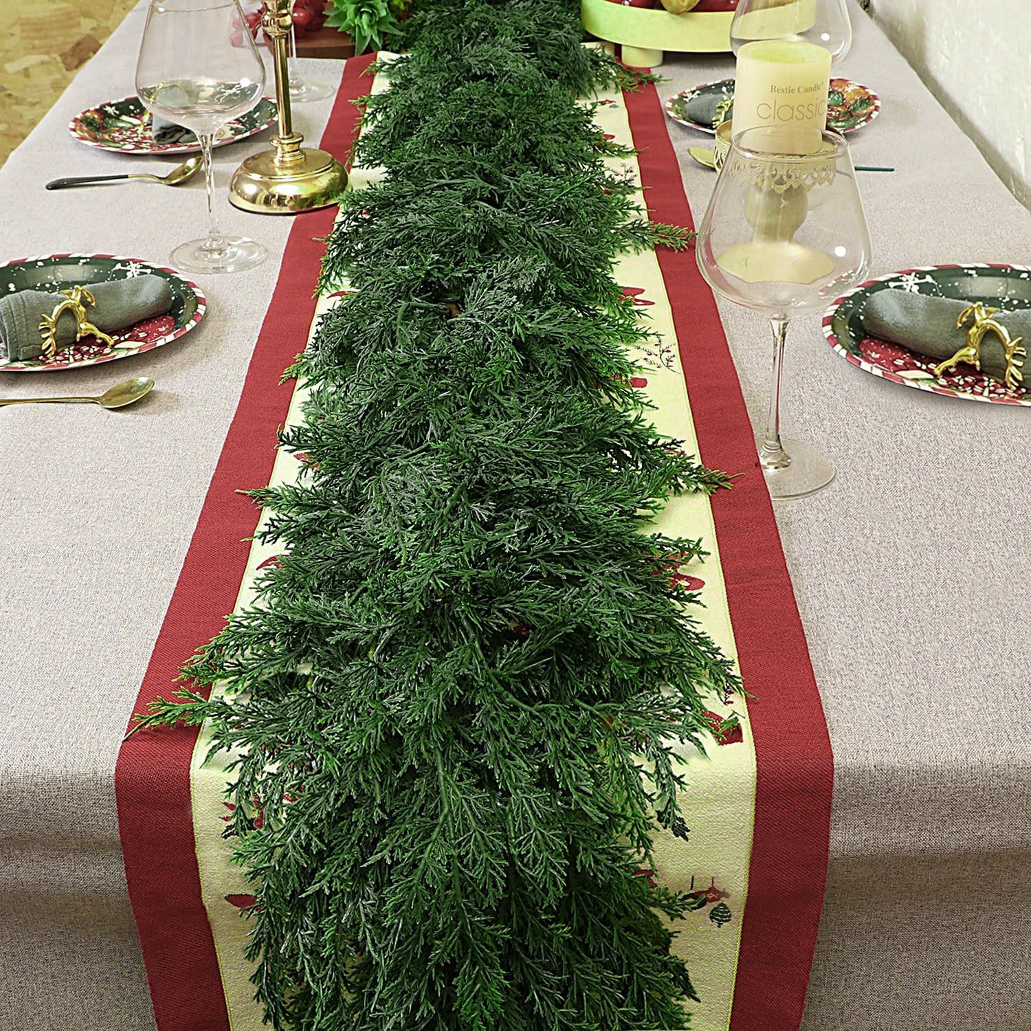 9 FT Realistic Artificial Cedar Pine Garland for Holiday Decor