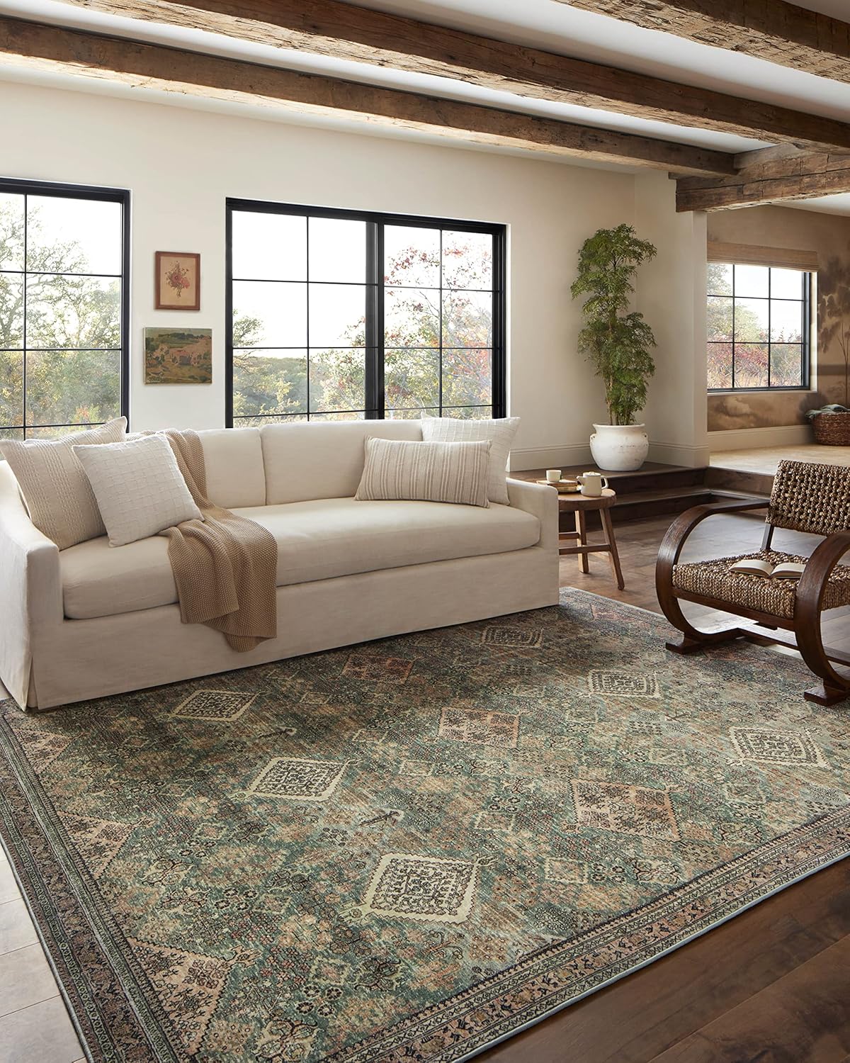Loloi Magnolia Home Sinclair Collection Area Rug in Turquoise
