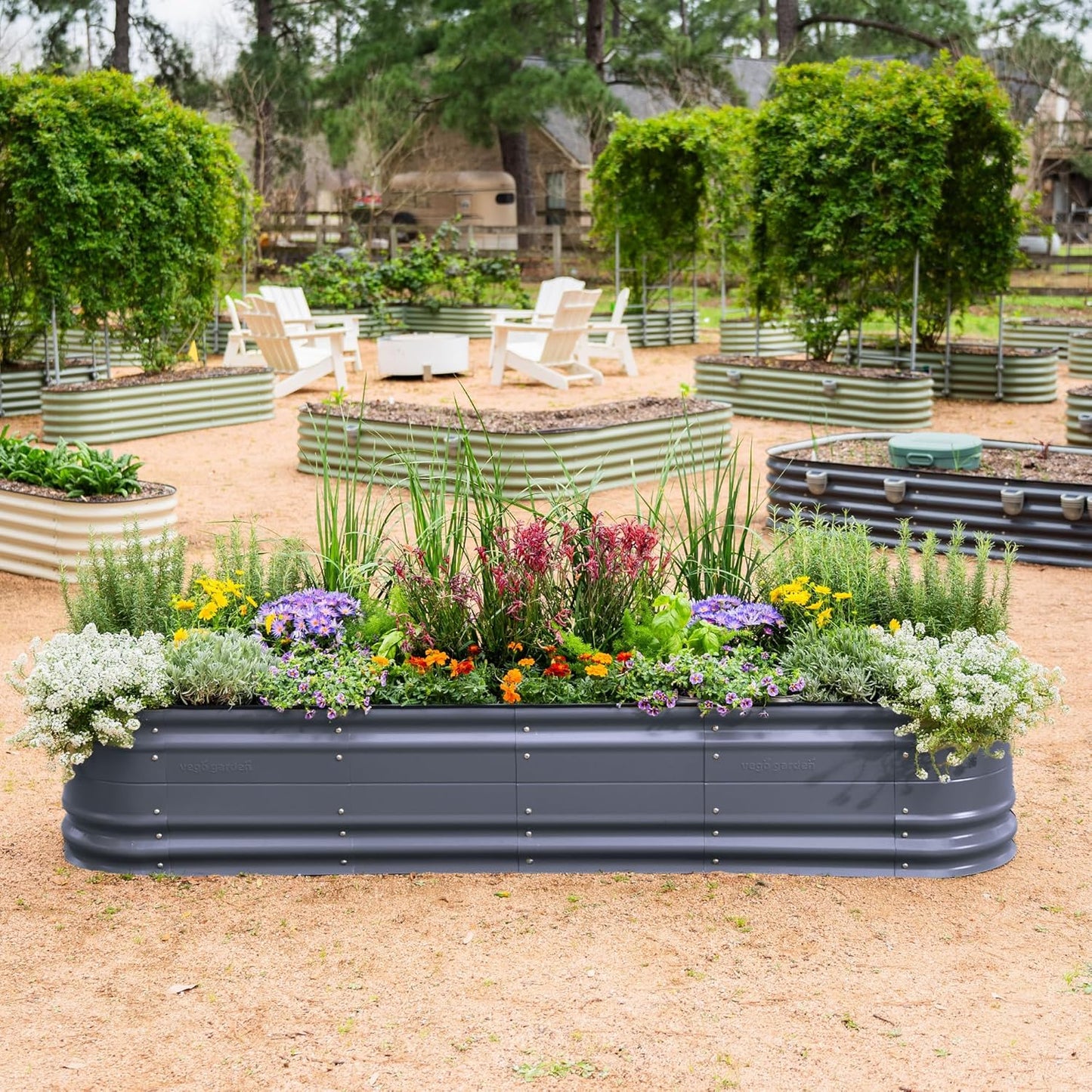Vego Garden 17 in Tall Modular Raised Garden Bed Kit for Plants