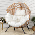 Shintenchi Wicker Egg Chair Outdoor Rattan Patio Chair - Oversized