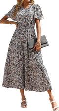 PRETTYGARDEN Floral Maxi Dress - Flowy Boho Summer Style