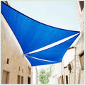 ColourTree 12 ft x 12 ft Blue Triangle Sun Shade Sail - Heavy Duty